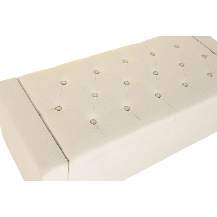 Banqueta Home ESPRIT Beige Poliéster Madera 120 X 50 X 42 CM