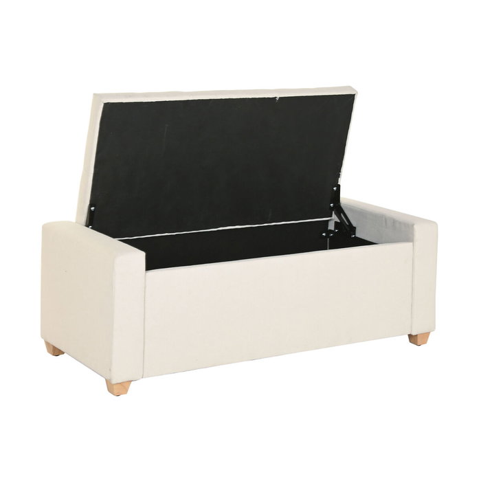 Banqueta Home ESPRIT Beige Poliéster Madera 120 X 50 X 42 CM