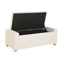 Banqueta Home ESPRIT Beige Poliéster Madera 120 X 50 X 42 CM