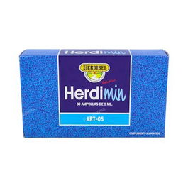 HERDIBEL Herdimin Artos 30Amp Vitamina D y Vitamina C para Mantenimiento de Huesos en Condiciones Normales 1 Ampolla al Día