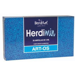 Herdibel Herdimin Artos 30Amp - 30 ampollas - Complemento Alimenticio con Vitamina C (40 mg) y Vitamina D (5 mcg) para el Mantenimiento de los Huesos