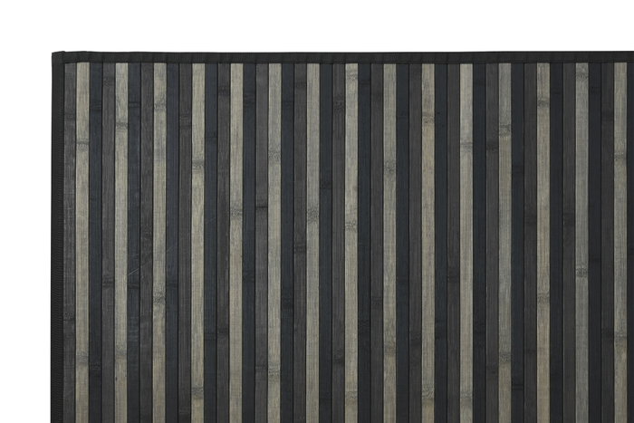 DKD Home Decor Alfombra Bambú 200x300 Rayas Gris