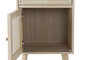 DKD Home Decor Mesita de Noche Paulownia y MDF con Rejilla
