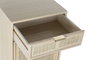 DKD Home Decor Mesita de Noche Paulownia y MDF con Rejilla