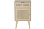 DKD Home Decor Mesita de Noche Paulownia y MDF con Rejilla
