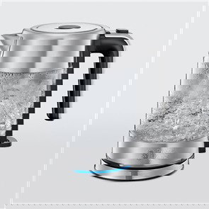 Russell Hobbs 24191-70 Hervidor de Vidrio Compact Home, Acero Inoxidable y Luz Indicadora Azul