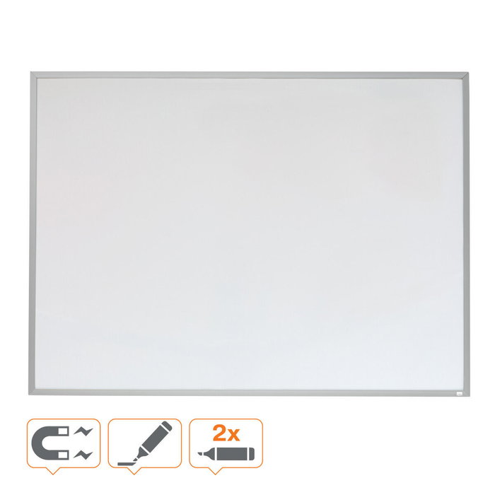 Nobo Pizarra Magnética Blanca con Marco de Aluminio 58.5x43cm