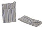 DKD Home Decor Set de 2 Paños de Algodón y Agarrador Gris