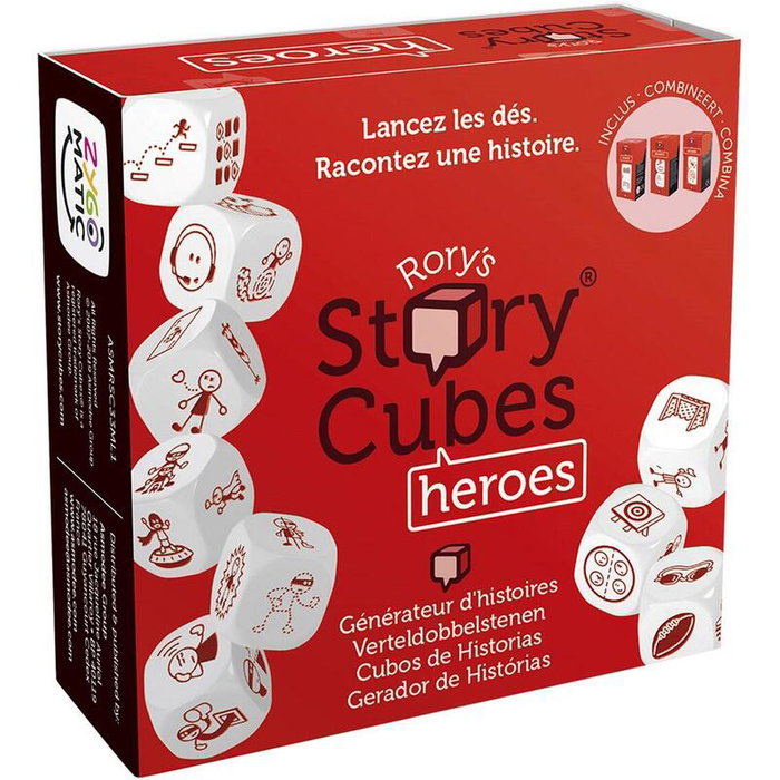 Asmodee Story Cubes Heroes - Juego de Dados Creativo, Edad Recomendada 8+ (PEGI 8), Número de Jugadores 1 a 12