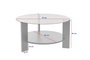 Nordure Mesa de Café Sapphire Oak, Fume 75x40x75 cm Cristal Templado y Melamina