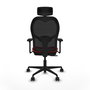 PIQUERAS Y CRESPO Silla de oficina Jorquera Sincro/Traslack Rojo y Negro