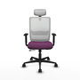 PIQUERAS Y CRESPO Silla de oficina Haches con mecanismo Sincro/Traslack, Morado y Blanco