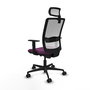 PIQUERAS Y CRESPO Silla de oficina Haches con mecanismo Sincro/Traslack, Morado y Blanco