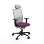 PIQUERAS Y CRESPO Silla de oficina Haches con mecanismo Sincro/Traslack, Morado y Blanco