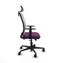 PIQUERAS Y CRESPO Silla de oficina Haches con mecanismo Sincro/Traslack, Morado y Blanco
