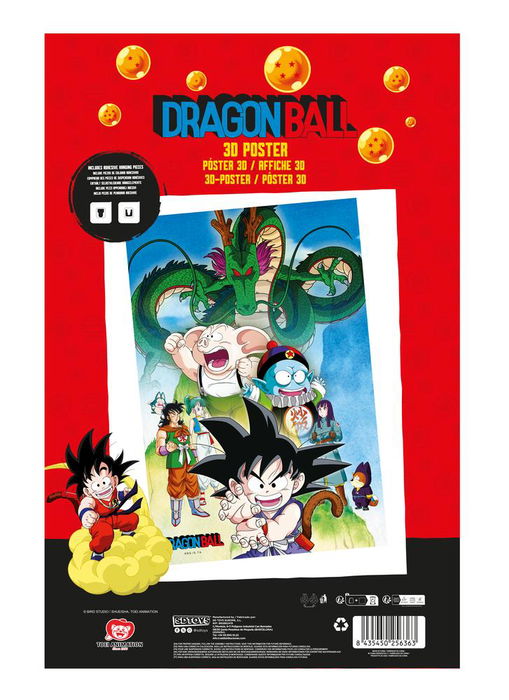 Dragon Ball - Póster 3D Shenron And Heroes 38x58 cm - Póster Decorativo con Efecto Profundidad para Pared - Merchandising Oficial