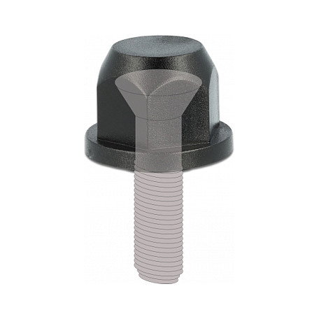DeLOCK Tapón protector hexagonal con rosca interior para tornillo M12, negro