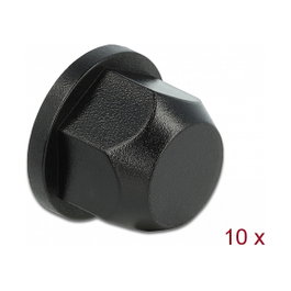 DeLOCK Tapón protector hexagonal con rosca interior para tornillo M12, negro