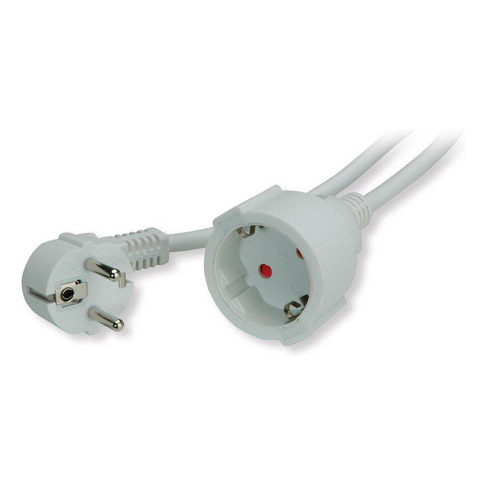 VALUE Cable de extensión con contacto de protección, 10 m, Blanco