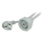 VALUE Cable de extensión con contacto de protección, 10 m, Blanco