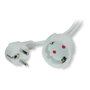 VALUE Cable de extensión con contacto de protección, 10 m, Blanco