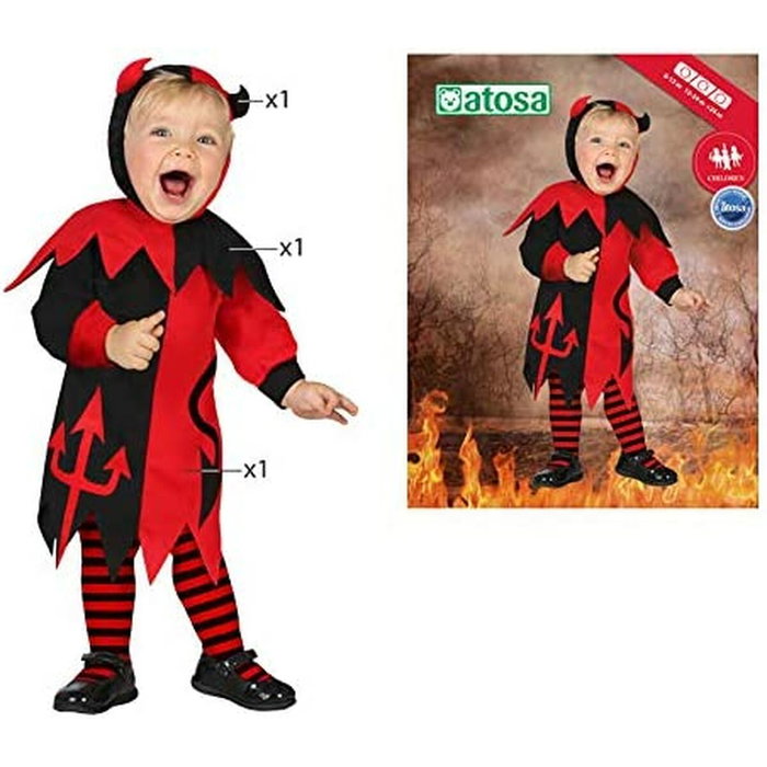 Disfraz para Bebés Th3 Party Multicolor Demonio (3 Piezas) 12-24 Meses Disfraz para Bebés Th3 Party Multicolor Demonio (3 Piezas) 12-24 Meses