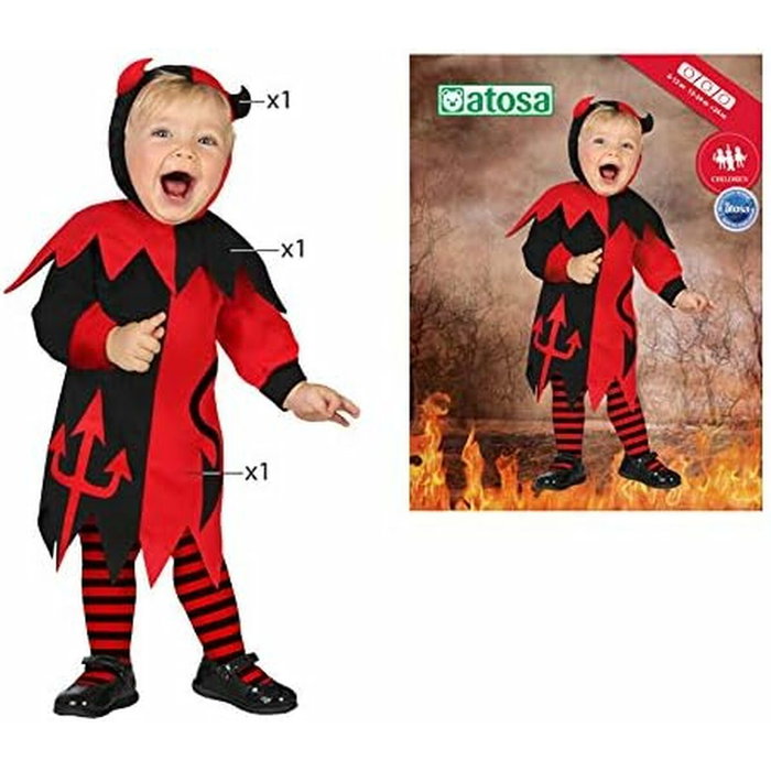 Disfraz para Bebés Th3 Party Multicolor Demonio (3 Piezas) 12-24 Meses Disfraz para Bebés Th3 Party Multicolor Demonio (3 Piezas) 12-24 Meses