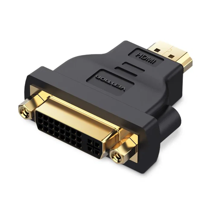 Vention Adaptador HDMI ECCB0 Macho a DVI-D (24+5) Hembra - Conversor de Género de Señal HD 1080p - Negro