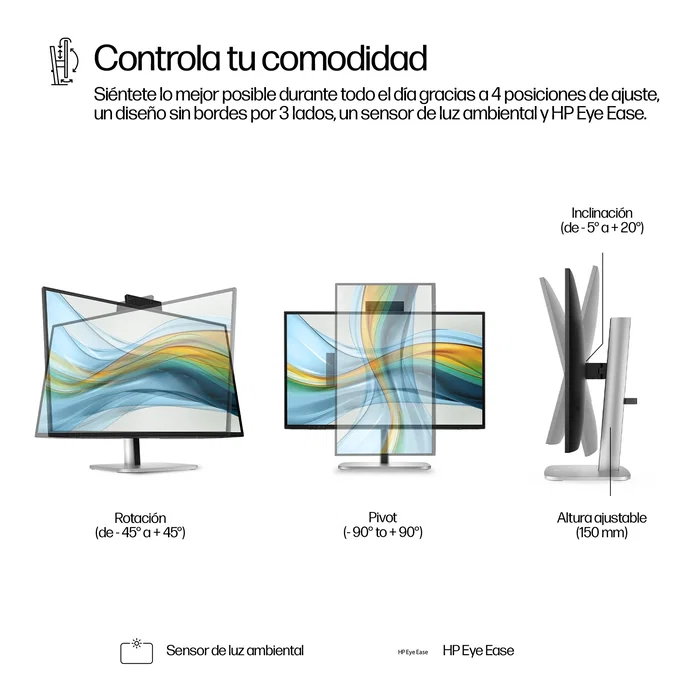 HP Series 5 Pro 527pm Monitor de Videoconferencia QHD USB-C de 27 pulgadas HP Series 5 Pro 527pm Monitor de Videoconferencia QHD USB-C de 27 pulgadas