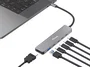 Equip 133500 Docking USB-C 6-en-1 para Portátil con Puerto HDMI 4K, 4x USB-C, USB-A y Carga PD 100W - Replicador de Puertos Alámbrico Gris