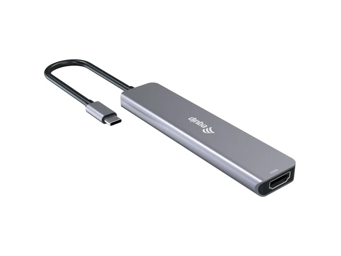 Equip 133500 Docking USB-C 6-en-1 para Portátil con Puerto HDMI 4K, 4x USB-C, USB-A y Carga PD 100W - Replicador de Puertos Alámbrico Gris