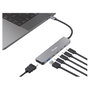 Equip 133500 Docking station USB-C 6-en-1 con HDMI 4K, 4xUSB-C y 1xUSB-A, Gris