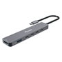 Equip 133500 Docking station USB-C 6-en-1 con HDMI 4K, 4xUSB-C y 1xUSB-A, Gris