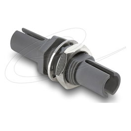 DeLOCK 91041 Acoplador LWL HFBR 4505Z Simplex Buchse a Simplex Buchse para montaje en panel, Gris