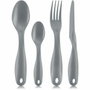Bodum Fiambrera compartimentada Bistro con Cubiertos - Gris