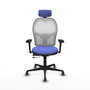 PIQUERAS Y CRESPO Silla de oficina Jorquera Sincro/Traslack Azul claro y Blanco