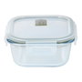 San Ignacio Fiambrera Hermética de Vidrio Borosilicato Cuadrada Experto, 520 ml, 13.8 * 13.8 * 7 cm, Apta para Horno, Microondas, Lavavajillas, Frigorífico y Congelador