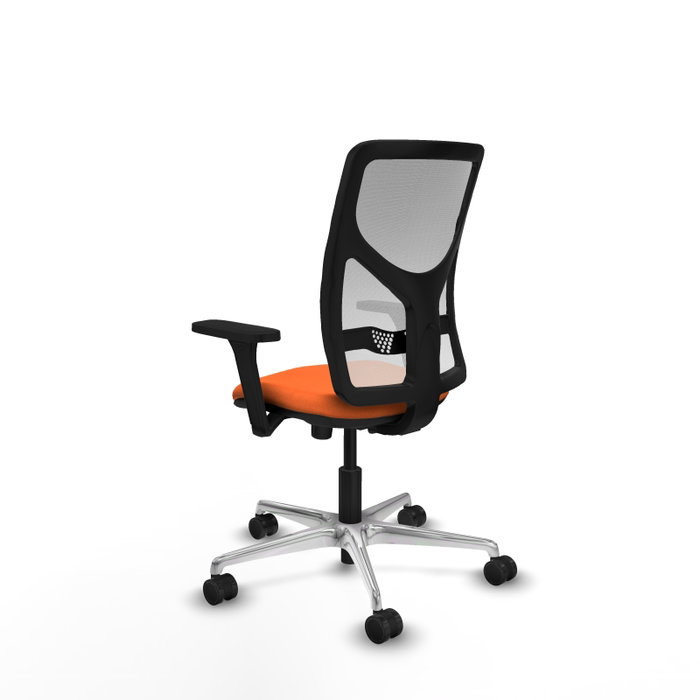 PIQUERAS Y CRESPO Silla de oficina Motilla Naranja y Blanco