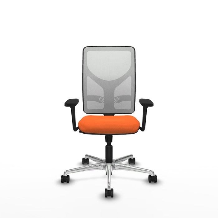 PIQUERAS Y CRESPO Silla de oficina Motilla Naranja y Blanco