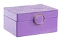 DKD Home Decor Joyero Glam Lila Pu Mdf 17 x 10 x 23 cm