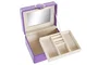 DKD Home Decor Joyero Glam Lila Pu Mdf 17 x 10 x 23 cm