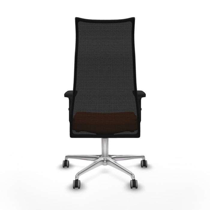 Sillón Albacete con mecanismo Sincro tapizada con Tela color Naranja y malla color Negro. Equipado con Base aluminio, Brazos 2D y Ruedas 65 mm parqué Sillón Albacete con mecanismo Sincro tapizada con Tela color Naranja y malla color Negro. Equipado con Base aluminio, Brazos 2D y Ruedas 65 mm parqué