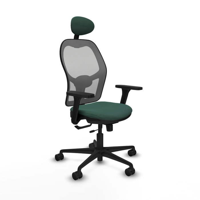 PIQUERAS Y CRESPO Silla de oficina Jorquera con mecanismo Sincro/Traslack, Verde botella y Gris PIQUERAS Y CRESPO Silla de oficina Jorquera con mecanismo Sincro/Traslack, Verde botella y Gris