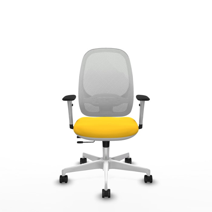 PIQUERAS Y CRESPO Silla de oficina Cilanco con mecanismo Sincro/Traslack Amarillo y Blanco PIQUERAS Y CRESPO Silla de oficina Cilanco con mecanismo Sincro/Traslack Amarillo y Blanco
