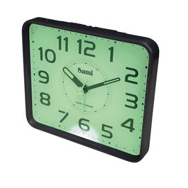 SAMI Despertador Mediano Cuadro Plano Blanco con Alarma Silenciosa y Parpadeo de Luz - Modelo DESPERTADOR SAMI MEDIANO - CUAD / PLANO / SILEN / ALARM