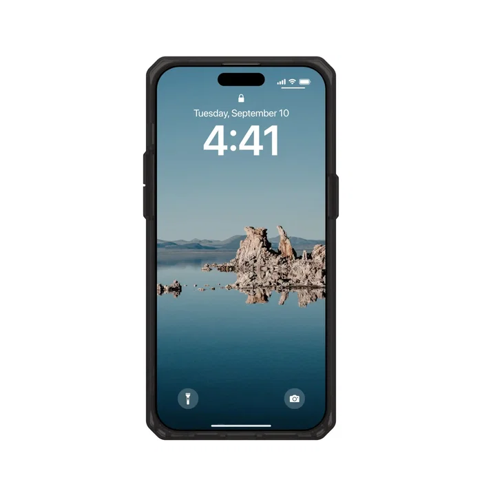 Urban Armor Gear Carcasa para iPhone 15 Pro Max (6.7") MagSafe - Negro Translúcido Resistente a Impactos y Caídas - Referencia 114305114381