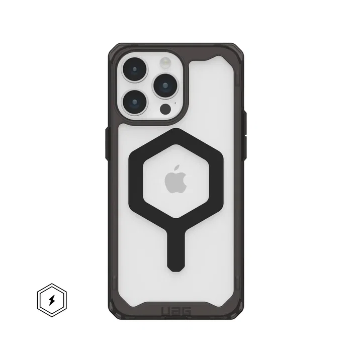 Urban Armor Gear Carcasa para iPhone 15 Pro Max (6.7") MagSafe - Negro Translúcido Resistente a Impactos y Caídas - Referencia 114305114381