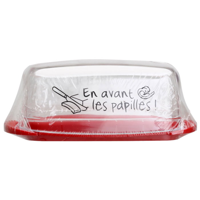 Cook Concept Mantequera 16,5X9, altura 6,3 cm - Capacidad 250 gr, plástico, colores surtidos (gris, rojo, verde)