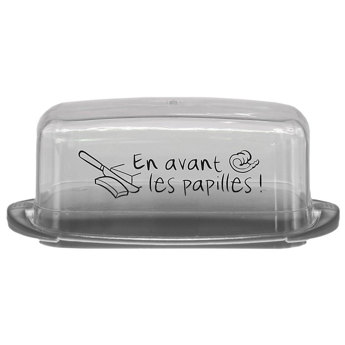 Cook Concept Mantequera 16,5X9, altura 6,3 cm - Capacidad 250 gr, plástico, colores surtidos (gris, rojo, verde)