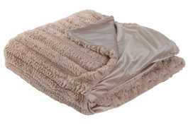 DKD Home Decor Manta Urban Rosa Palo 240 x 1 x 220 cm Colección Rabit fur april 24 b